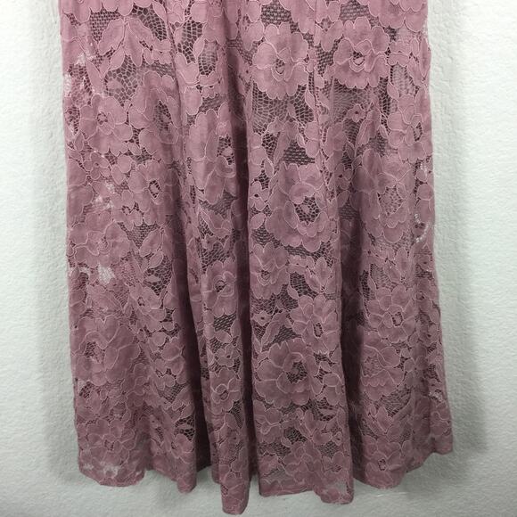NWT Lulus Swept Up Maeve Pink Lace Off-the-Shoulder Mermaid Maxi Dress Medium - Picture 11 of 16